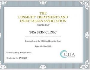 beaSkinClinic Certificate