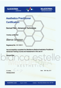 beaSkinClinic Certificate DermalFillers